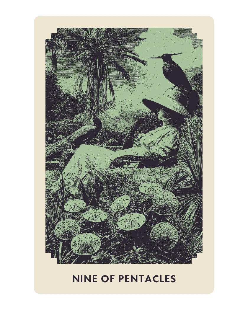 Nine of Pentacles print