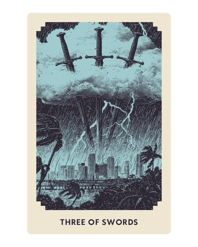 Three of Swords print